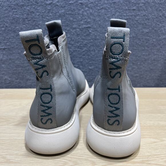 TOMS Boot Leather/Suede Hiking Boots Gray Womens Size 8.5 - Picture 5 of 9